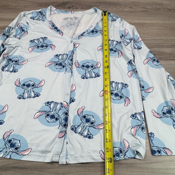 Disney Stitch Pajamas Sleepwear Set Long Sleeve Top Pants Women's Size M - Picture 3 of 16